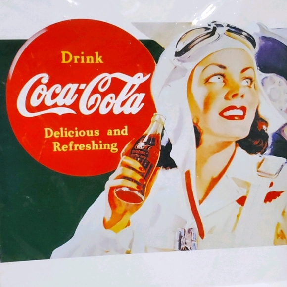 Vintage 1997 Coca Cola Collectible Tin Sign Soda Advertising Retro Decor Collect - Picture 1 of 11